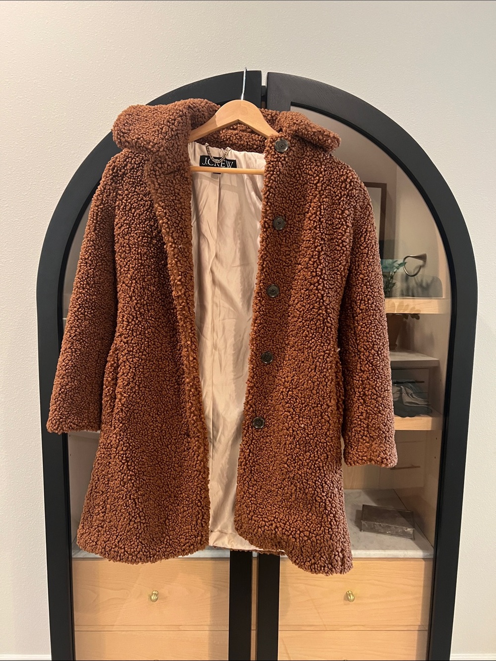 J. Crew Women’s Chestnut Brown Teddy Coat